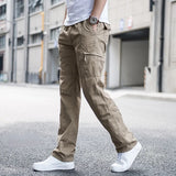 Men's Cotton Cargo Trousers – Tech Relaxed Fit Utility Pockets