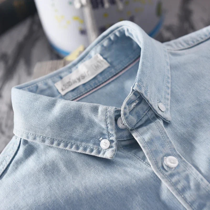 Men's Urban Denim Shirt – Modern Fit Casual Button-Up – view 5