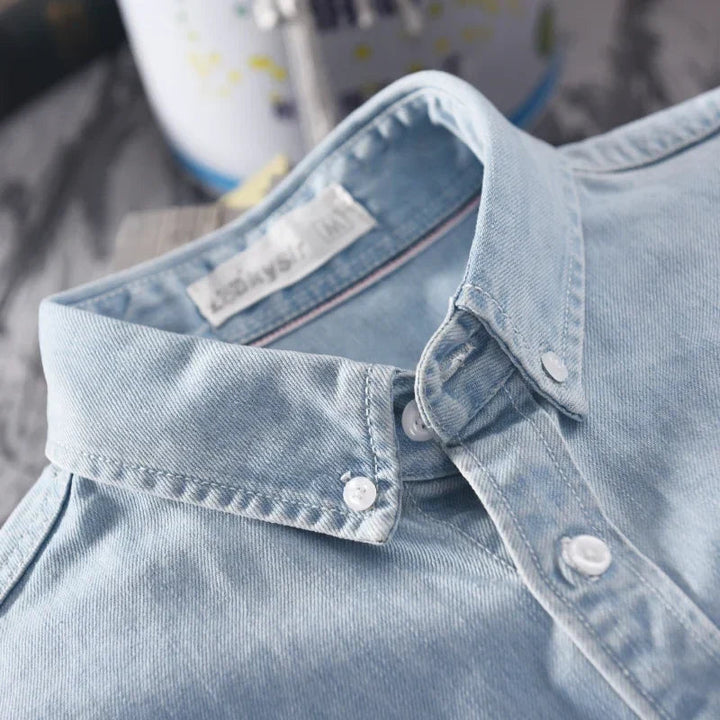 Men's Urban Denim Shirt – Modern Fit Casual Button-Up – view 5