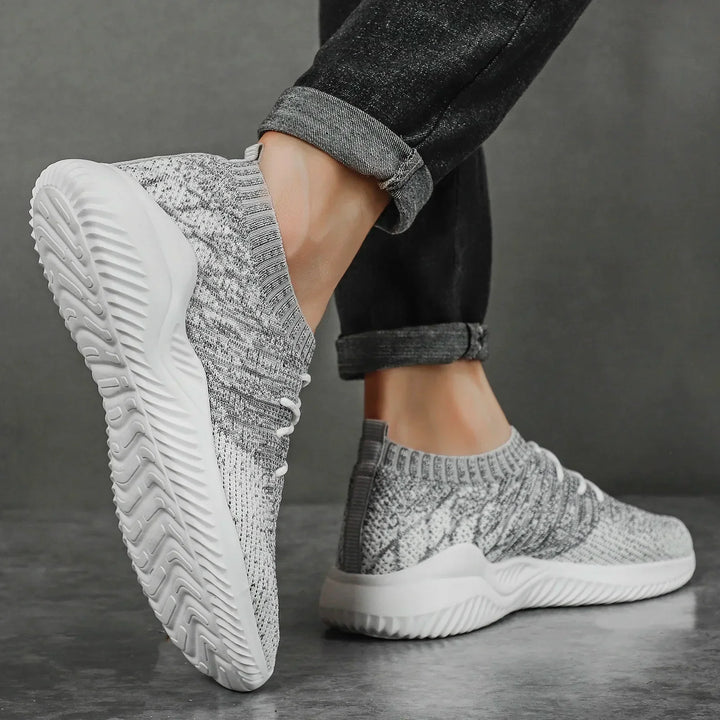 Men's Knit Trainers – Lightweight Breathable Slip-On Shoes – view 12
