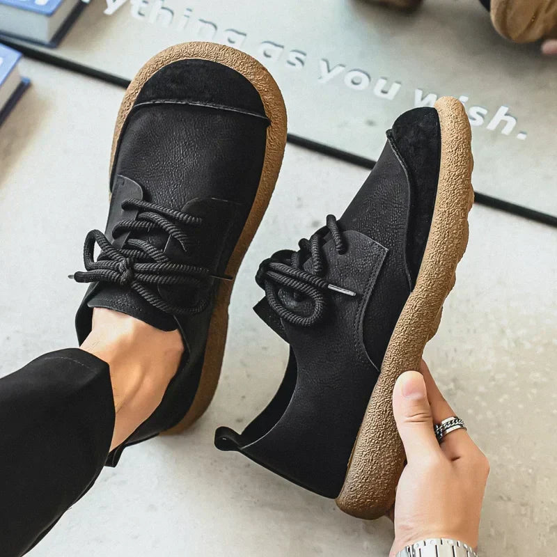 Men's Nomad Leather & Suede Sneakers – Lace-Up Trainers – view 8
