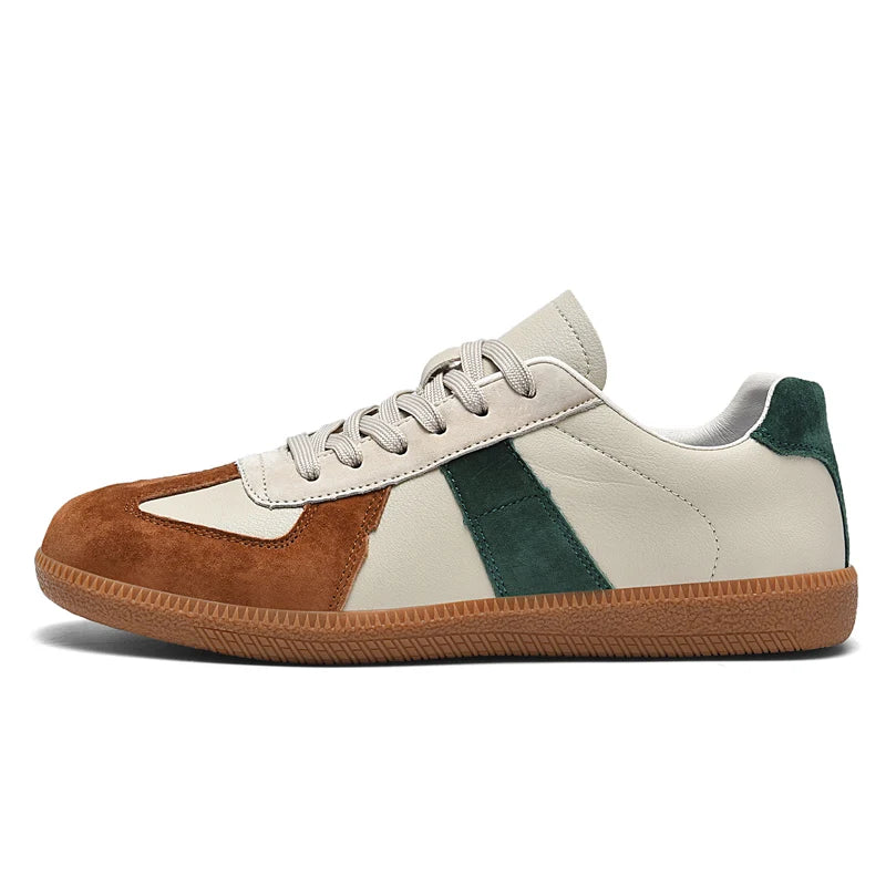 Men's Freedom 67 Vegan Leather Trainers – Suede-Trim Gum Sole – view 4