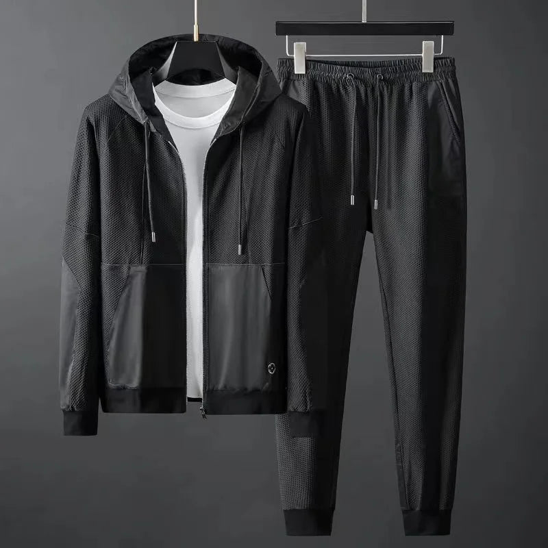 Men's Performance Tracksuit – Breathable Full-Zip Hooded Set
