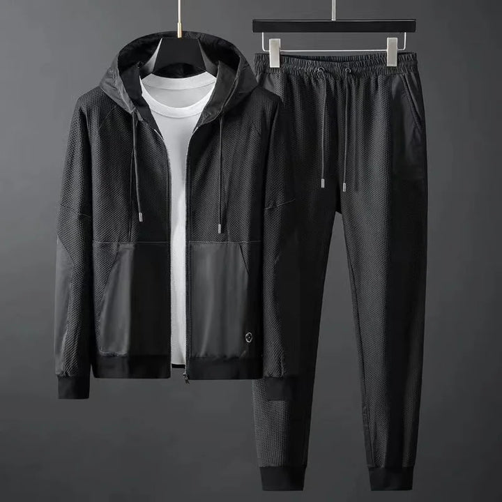 Men's Performance Tracksuit – Breathable Full-Zip Hooded Set