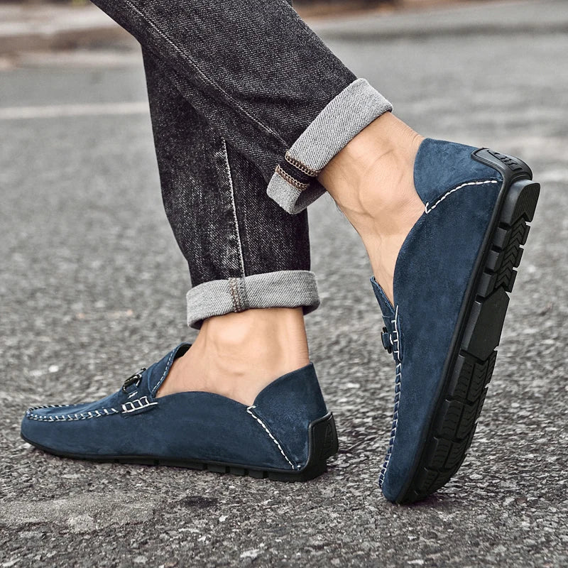 Men's Suede Loafers – Horse-Bit Detail – Non-Slip Sole – view 4