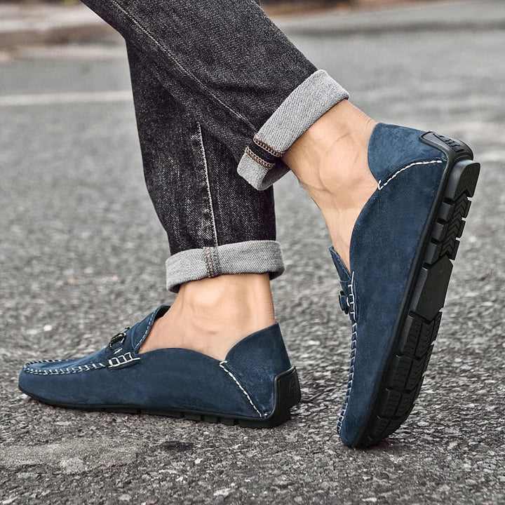 Men's Suede Loafers – Horse-Bit Detail – Non-Slip Sole – view 4