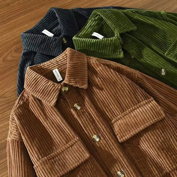 Men's Wide-Wale Corduroy Shirt – Relaxed Layering Overshirt – view 5