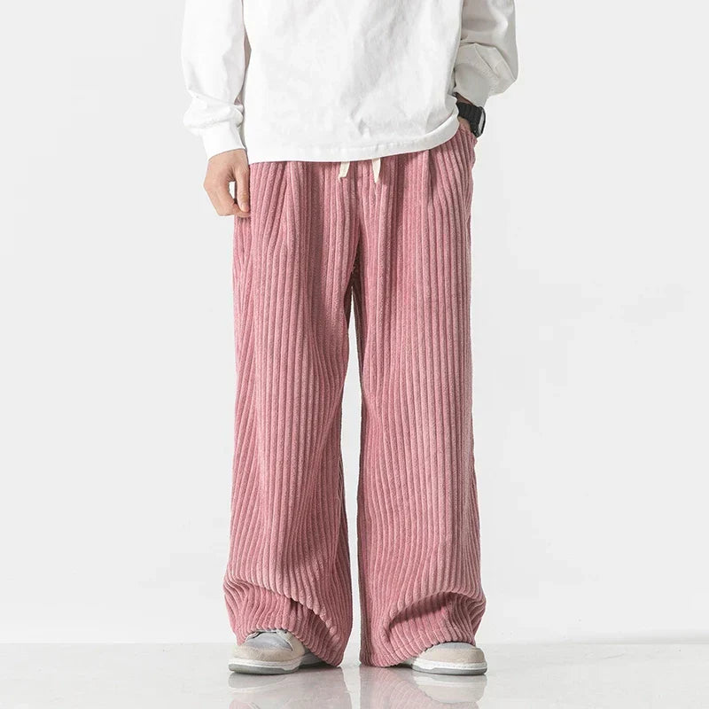 Men's Corduroy Trousers – Kyoto Relaxed Straight-Leg Minimalist – view 6
