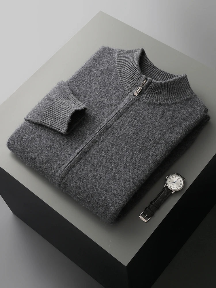 Men's Florenzo Merino Wool Zip-Up Cardigan – Everyday Layering – view 9