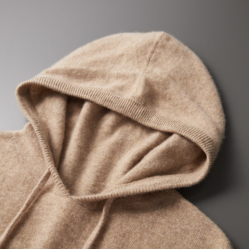 Men's Merino Wool Hoodie – Matteo Soft Knit Layering Piece – view 7