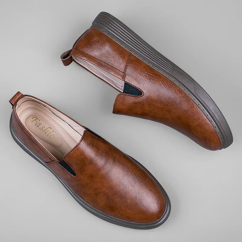 Men's Leather Loafers – Milano Slip-On Smart Casual Shoes – view 2