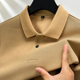Men's Cotton Polo Shirt – Slim Fit Breathable Knit, Classic Collar