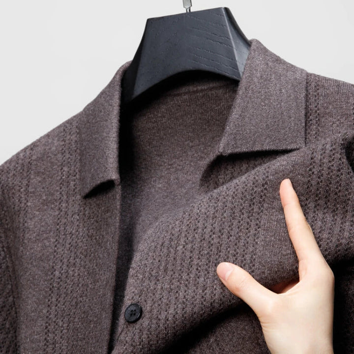 Men's Valerio Cashmere Button-Up Cardigan – Ribbed Knitwear – view 2