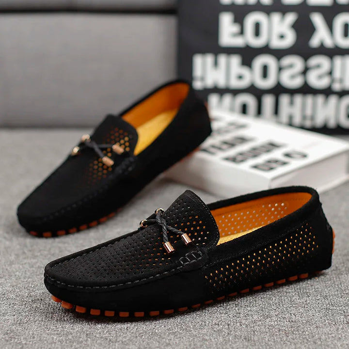 Gianni Men's Perforated Leather Loafers – Breathable Slip-Ons – view 10