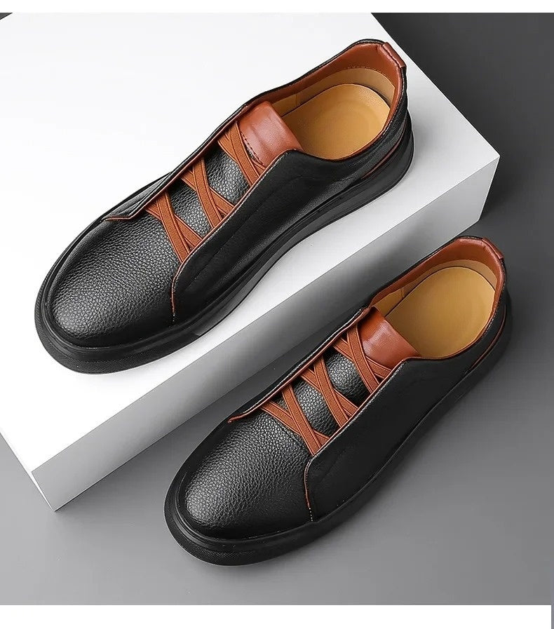 Men's Leather Trainers – Cushioned Low-Profile Everyday Shoes – view 7