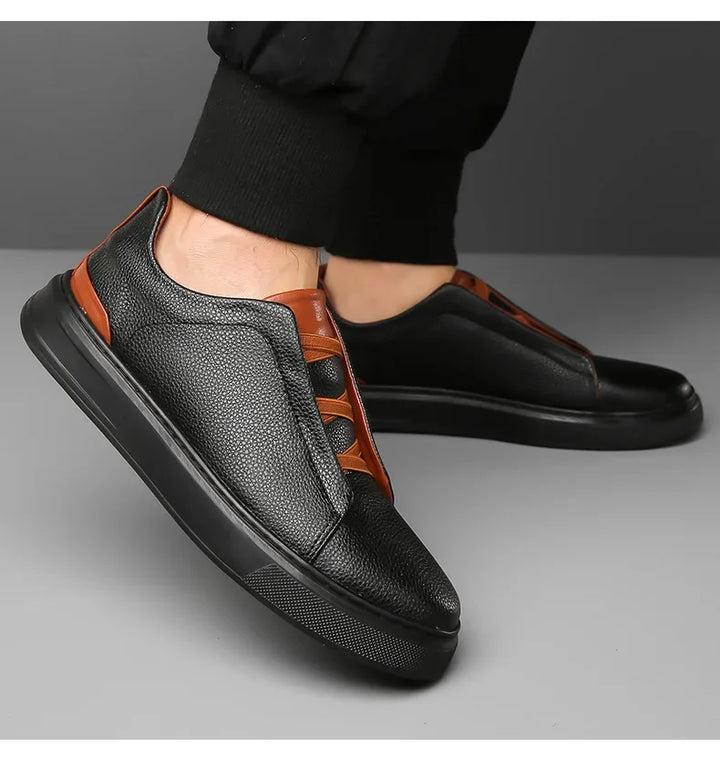 Men's Leather Trainers – Cushioned Low-Profile Everyday Shoes – view 8