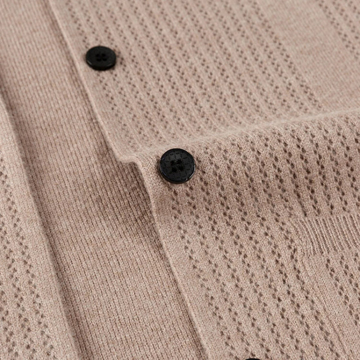Men's Valerio Cashmere Button-Up Cardigan – Ribbed Knitwear – view 7