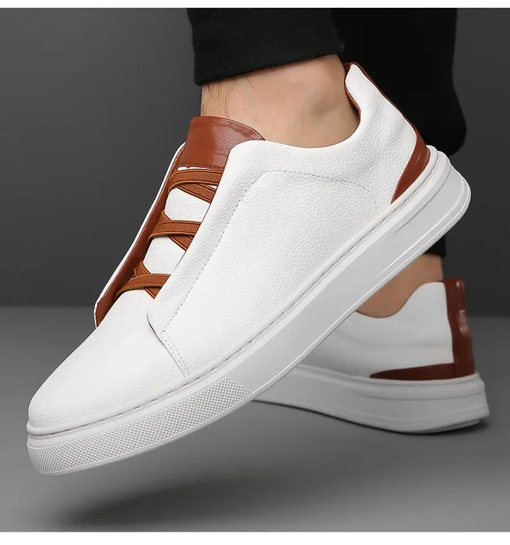 Men's Leather Trainers – Cushioned Low-Profile Everyday Shoes – view 3