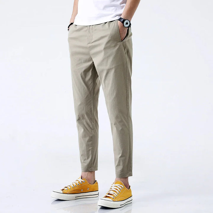Men's Cotton Chinos – Marseille Straight Fit Ankle-Length Trousers