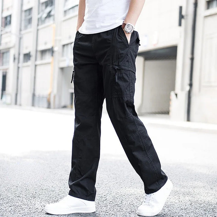Men's Cotton Cargo Trousers – Tech Relaxed Fit Utility Pockets – view 6