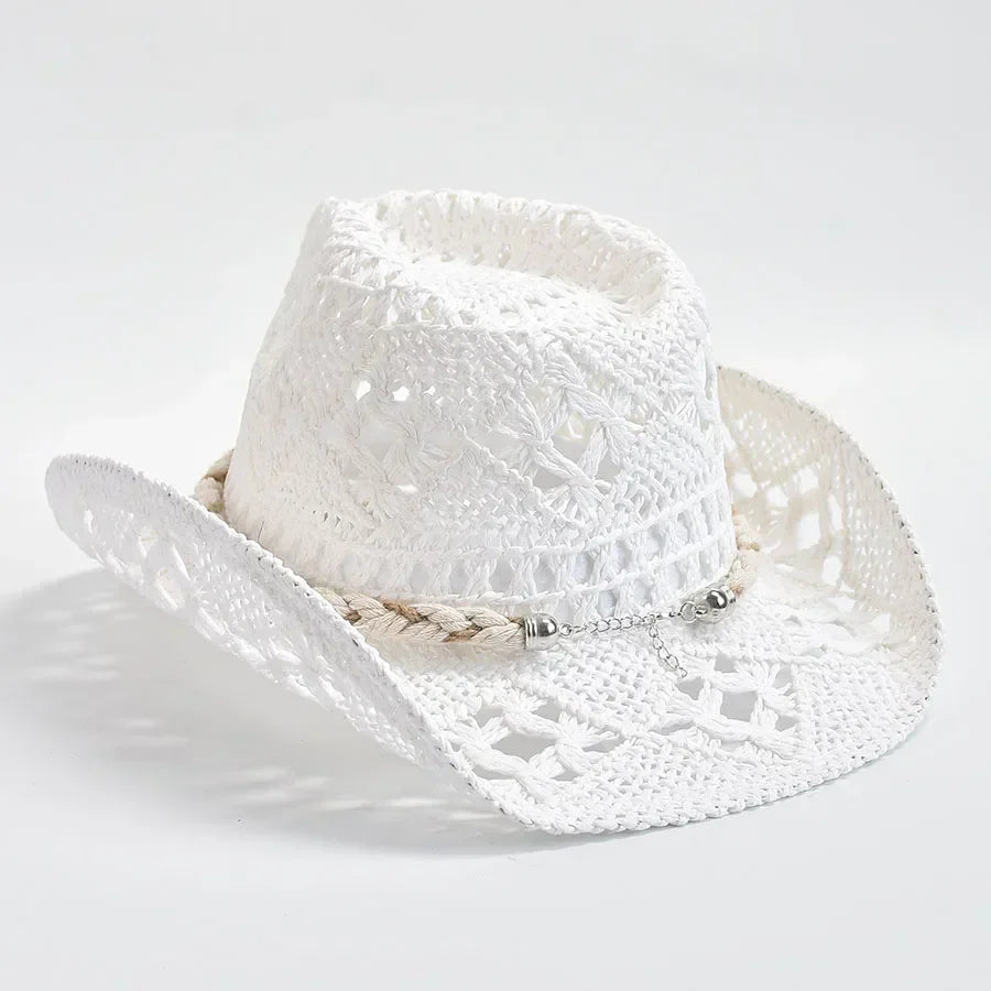 Women's Woven Straw Sun Hat – Breathable Crochet Beach Hat – view 5