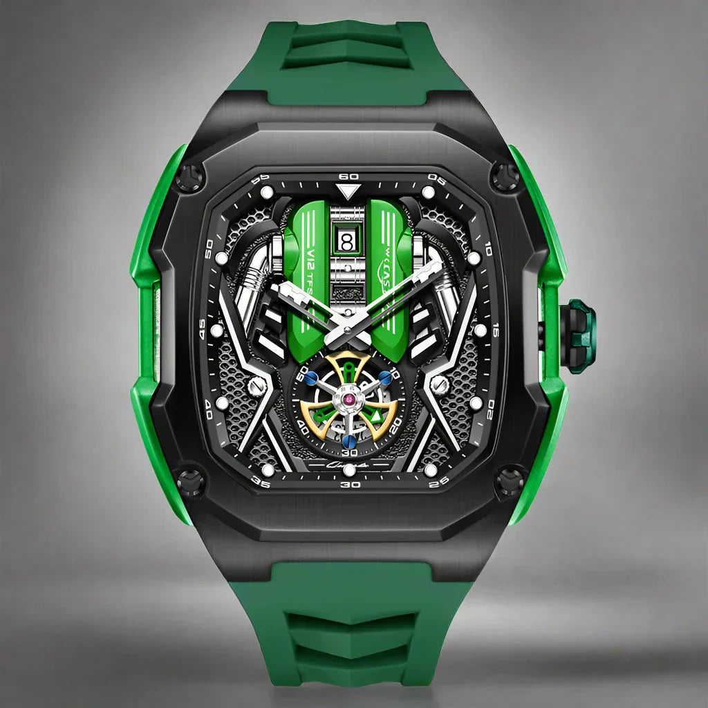 Men's Stainless Steel Chronograph Watch – Luminous Calendar Dial – view 10