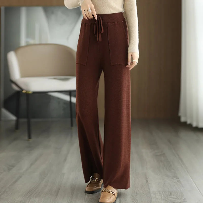 Women's Merino Wool Lounge Trousers – Soft Knit Office to Home – view 6