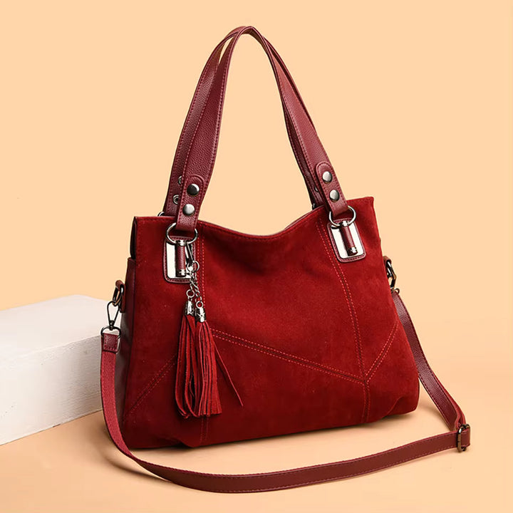 Women's Suede Tote Bag – Convertible Shoulder to Crossbody