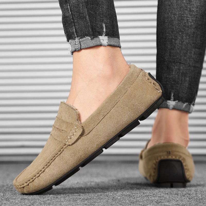 Men's Suede Penny Loafers – Plush-Lined Slip-On Comfort – view 3