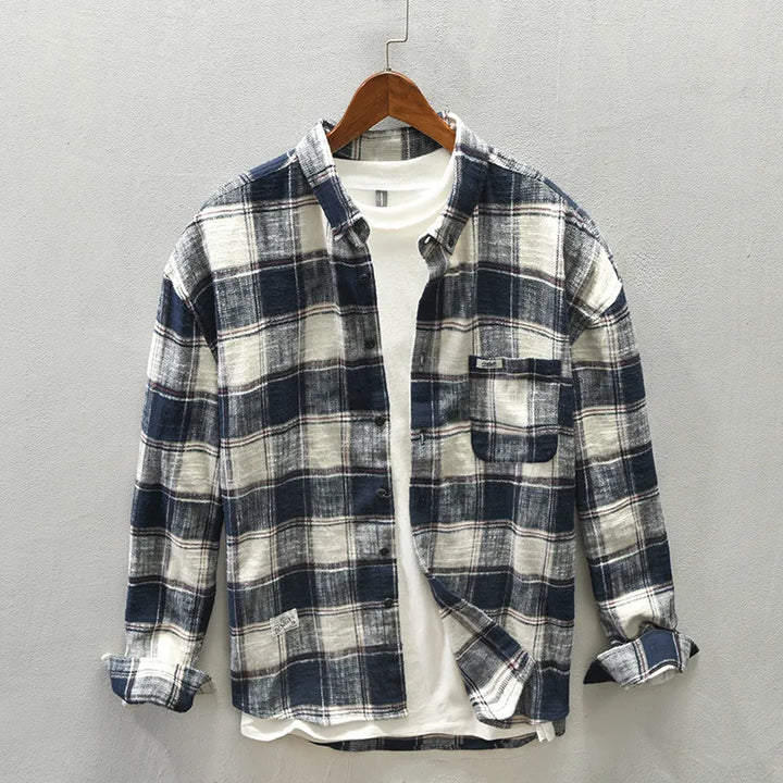 Men's Brushed Cotton Plaid Shirt – Relaxed Weekend Layering – view 3