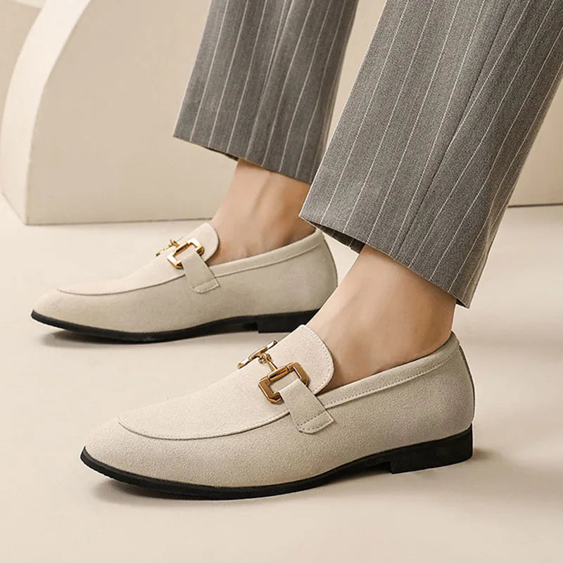 Men's Suede Loafers – Cushioned Slip-On Shoes for Work – view 8