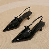 Women's Slingback Kitten Heels - Comfortable Elegance for All Day