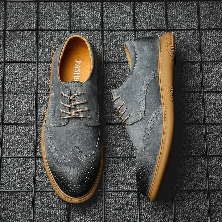 Men's Suede Wingtip Brogues – Smart-Casual Dress Shoes – view 11