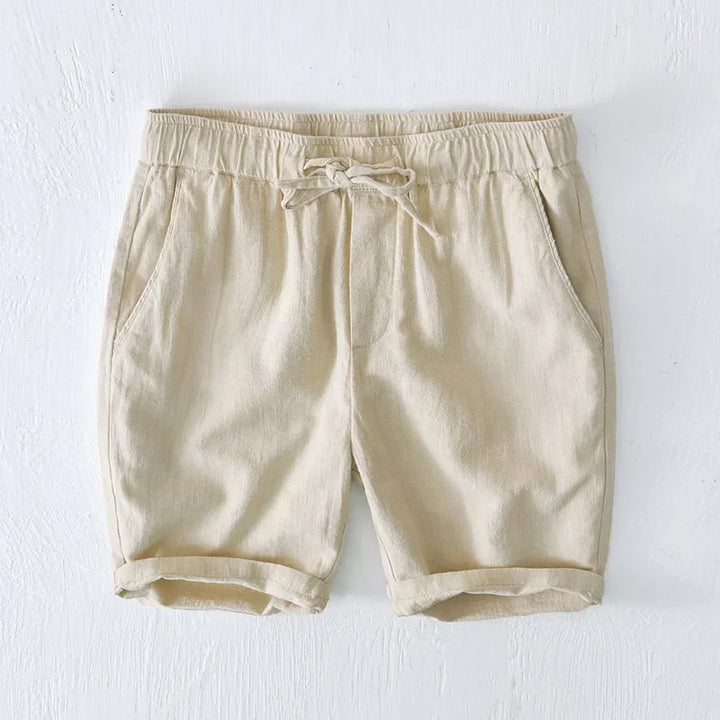 Men's Linen Blend Shorts – Relaxed Drawstring Summer Shorts – view 10