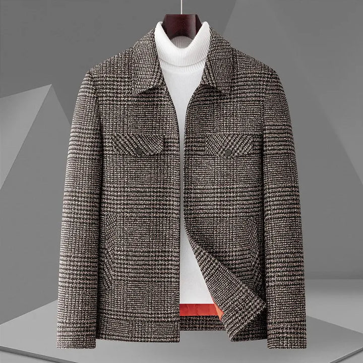 Men's Plaid Down-Lined Jacket – Tailored City Outerwear – view 3