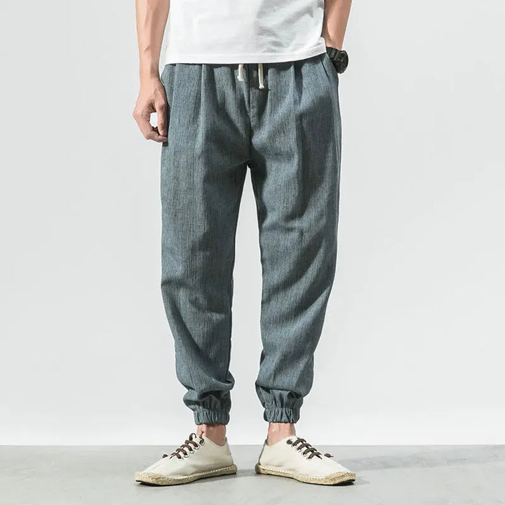 Men's Osaka Comfort Linen Trousers – Tapered Breathable Summer – view 9