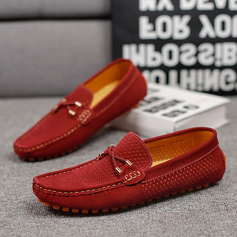 Gianni Men's Perforated Leather Loafers – Breathable Slip-Ons – view 8