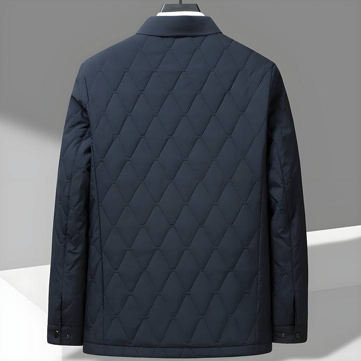 Men's Diamond Quilted Jacket – Lightweight Cotton-Lined Warmth – view 4