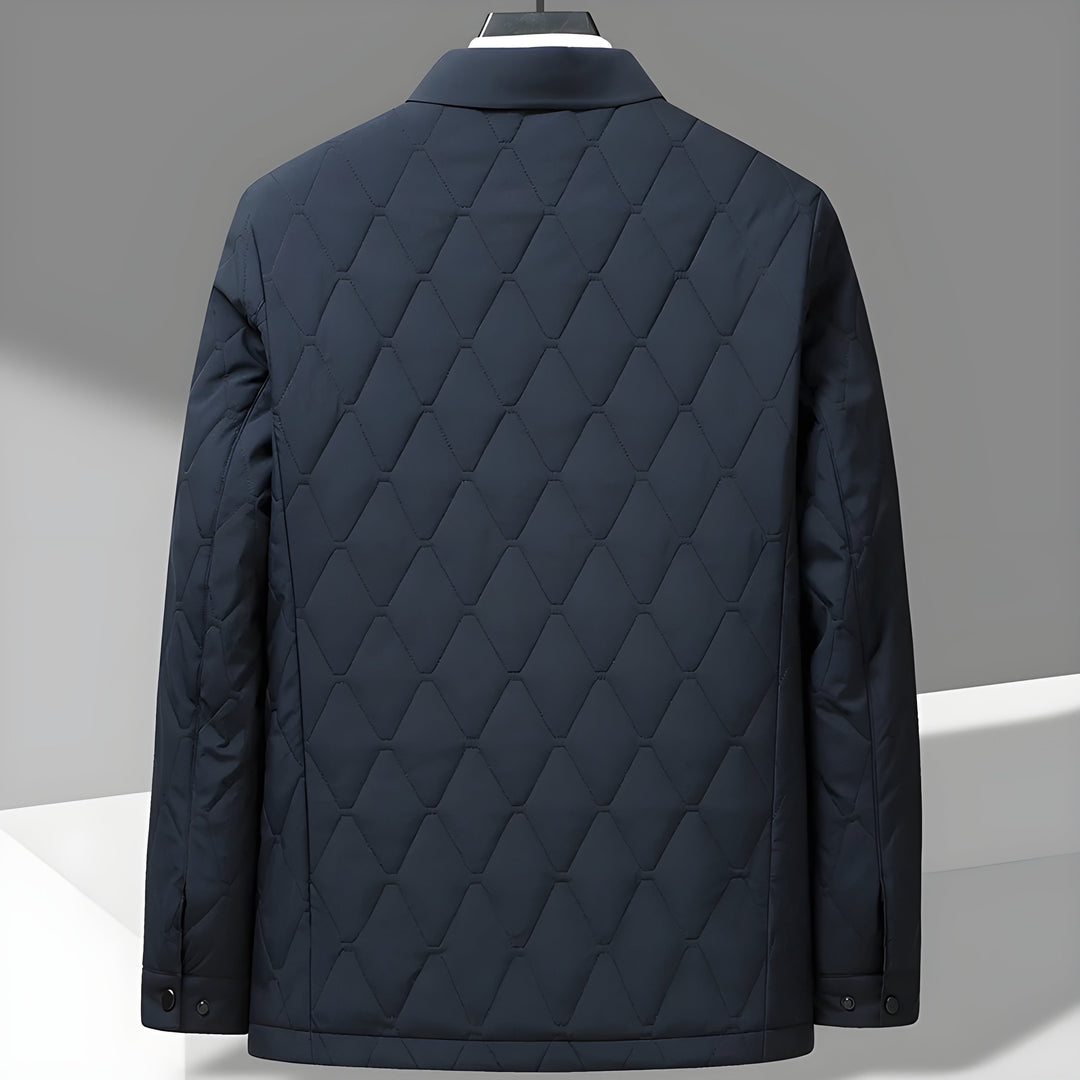 Men's Diamond Quilted Jacket – Lightweight Cotton-Lined Warmth – view 6