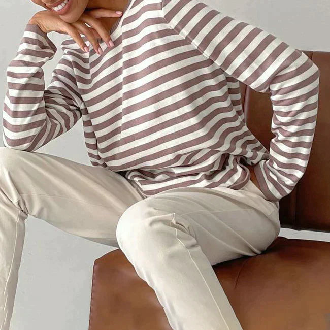 Women's Organic Cotton Striped Shirt – Soft Everyday Top – view 2