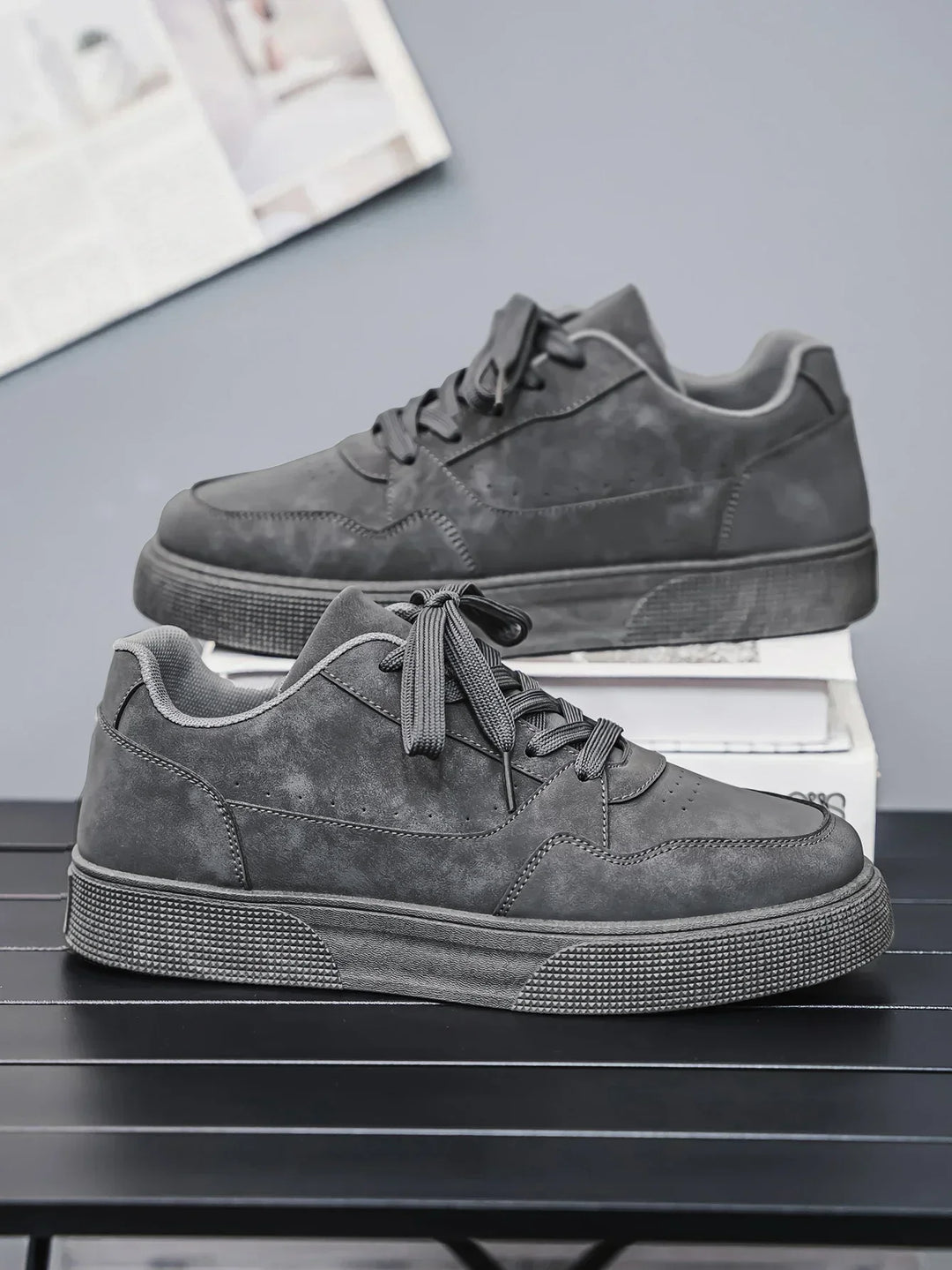 Savona Men's Suede Trainers – Smart Casual Everyday Shoes – view 2