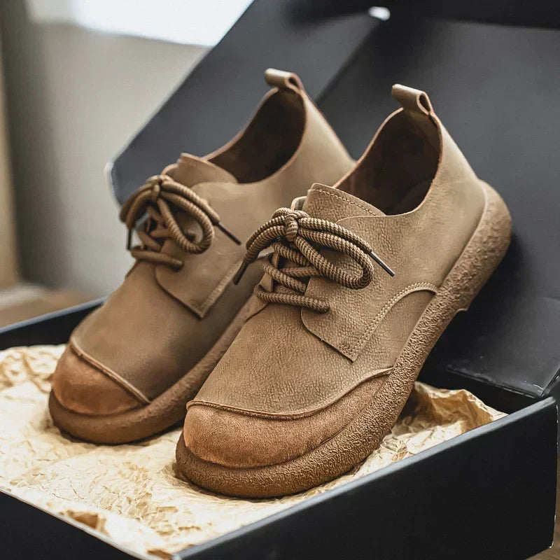 Men's Nomad Leather & Suede Sneakers – Lace-Up Trainers – view 9