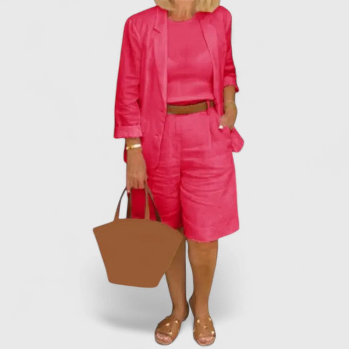 Women's Elegant Two-Piece Suit Set - Perfect for Summer Occasions