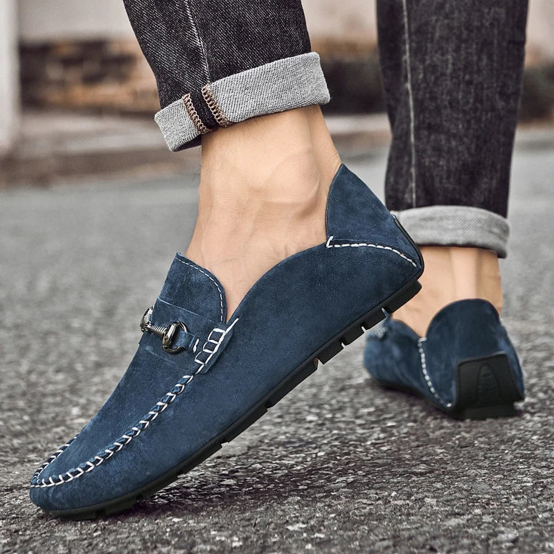 Men's Suede Loafers – Horse-Bit Detail – Non-Slip Sole – view 3