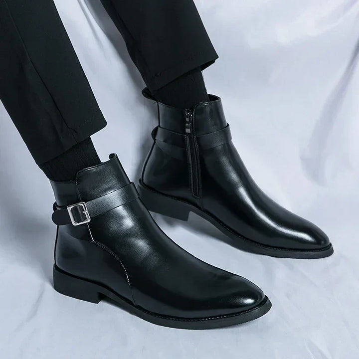 Men's Leather Chelsea Boots – Smart Casual Zip Ankle Boots