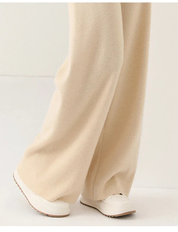Women's Merino Wool Wide-Leg Trousers – High-Waisted Comfort – view 10