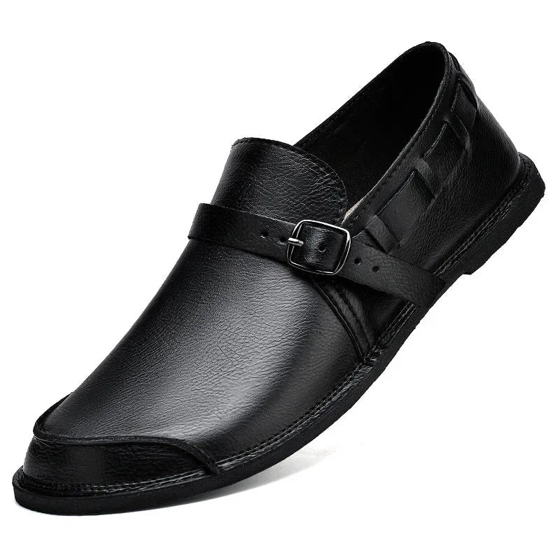 Massimo Men's Burnished Leather Monk Strap Loafers – Smart Shoes – view 4