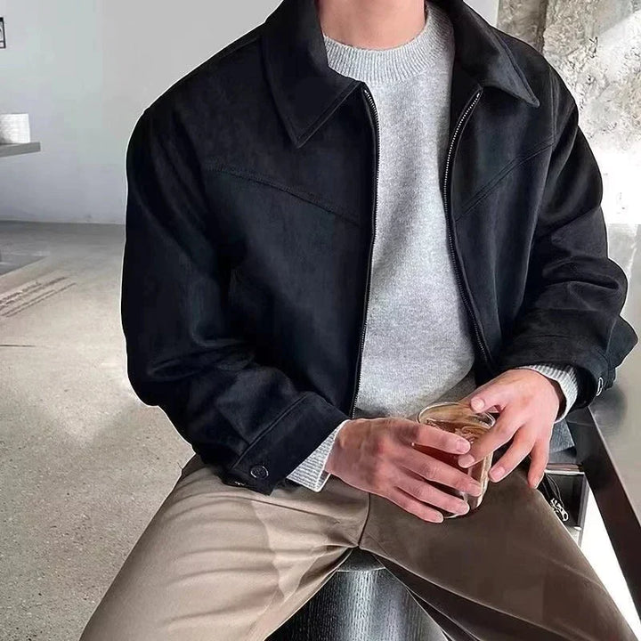Men's Antonio Suede Jacket – Zip-Up Smart Casual Outerwear – view 4