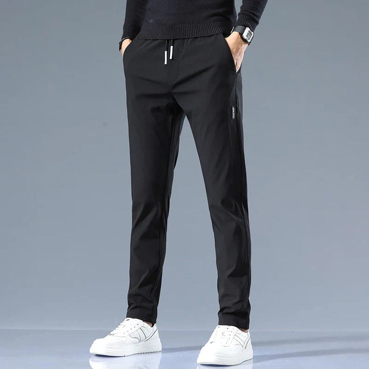 Men's Cotton Tailored Trousers – Straight-Leg Smart Casual – view 3