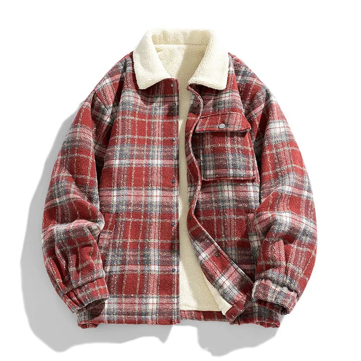 Men's Hikari Flannel Jacket – Fleece-Lined Check Layer